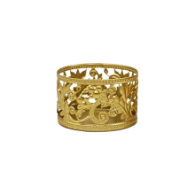 Gold Iron Geometric Candlestick Holder 1 Pack