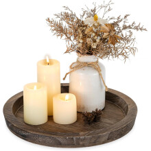 Paulownia Wood Round Tray 11 inch