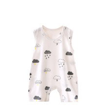 Baby Sleeveless Onesies Baby Pajamas Round Neck Cotton Home Creeping Clothes for Infant