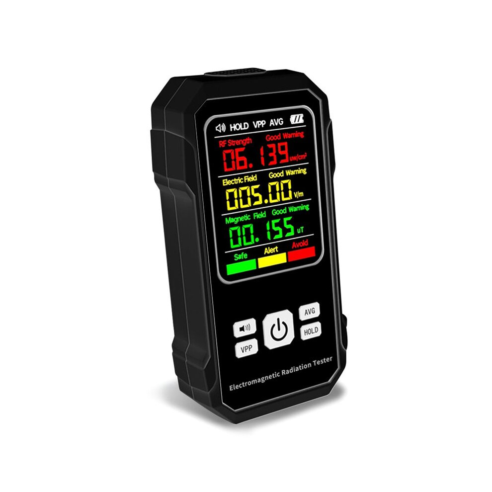 Electromagnetic Radiation Detector Electric Magnetic Field Tester Meter Rf Strength Detection Device With Sound Alarm(A) 6031119665860