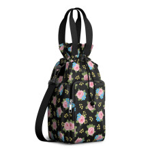 Borsa termica a tracolla per borraccia – 1,2 litri (40 oz), stampa floreale