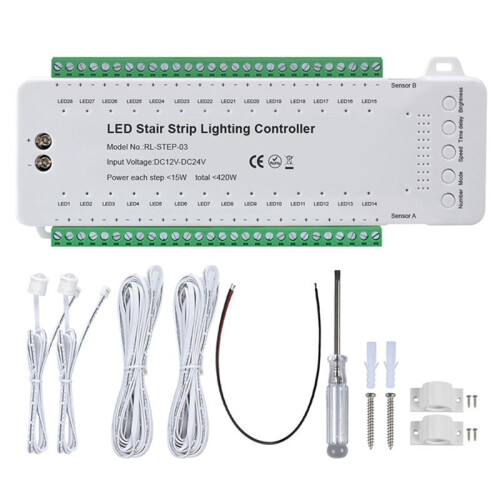 Treppen-LED-Bewegungssensor-Controller  Stair Induction Controller LED-Streifendimmer Treppenlicht-Controller