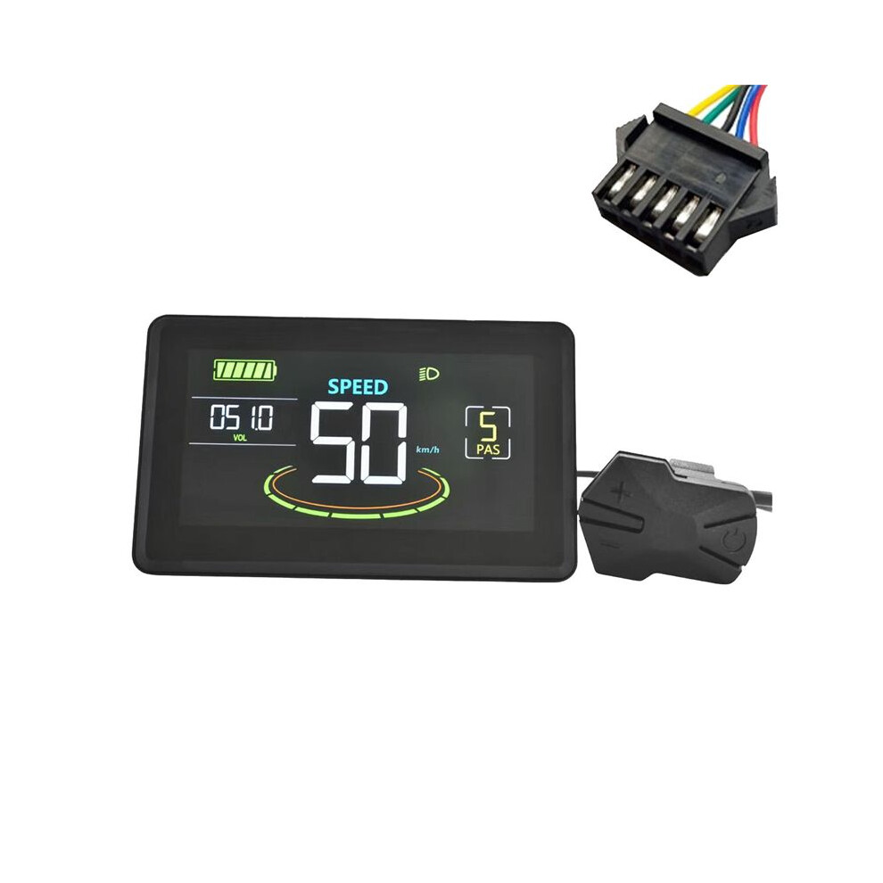 H6c Electric Bike Lcd Display Meter 24V-60V E Scooter Lcd Panel Color Screen With Usb Uart For Electric Bike(Sm 5Pin) 6032086000838