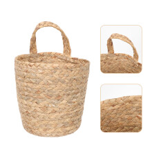 OUNONA Yellow Synthetic Storage Basket for Wall Hanging and Flower Decoration Large Wicker Basket 12.5 inches