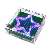 DIY Electronic Kit Soldering Suite Colorful Five-Pointed Star LED Flashing Marquee Light Circuit Board Kit, with Shell
