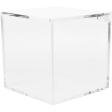 REACHISE Doll Display Case Acrylic Storage Box Doll Holder Desktop Paperclips Holder Clear Display Box