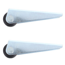Lot de 2 fixations automatiques pour rails et roues (7,60 x 2,50 x 2,20 cm).