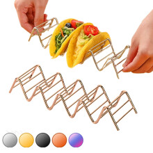 Stainless Steel Taco Holder Stand, 1 Pack – Holds 4 Tacos, Oven/Dishwasher/Grill Safe, Taco Bar Accessory