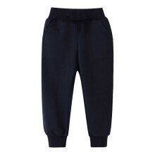 Ediodpoh Girls' Autumn Winter Style Long Pants Sports Elastic Children's Pants Boys Pants Girls Trousers Navy 5-6 Years