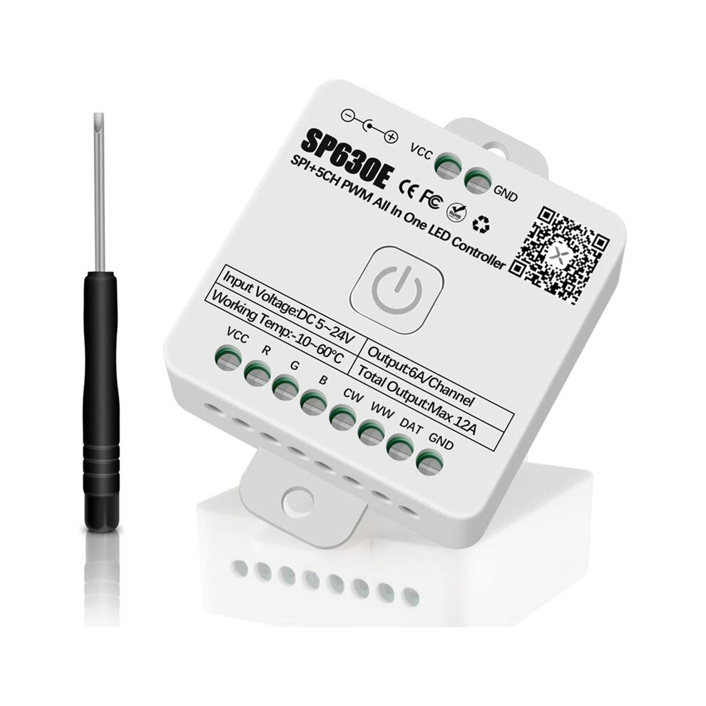 Sp630e Bluetooh Led Controller Support Pwm Single Color Cct Rgb Rgbw Rgbcct And Spi Ttl Ic Chip Led Strip Light 4712901408941