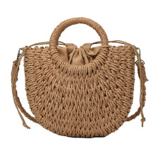 Womens straw crossbody bag, Summer beach, woven shoulder bag, Vine woven handbag
