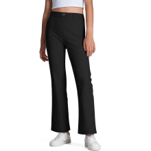 Kinderbroek met hoge taille en rechte pijpen - Polyester, zwart, leeftijden