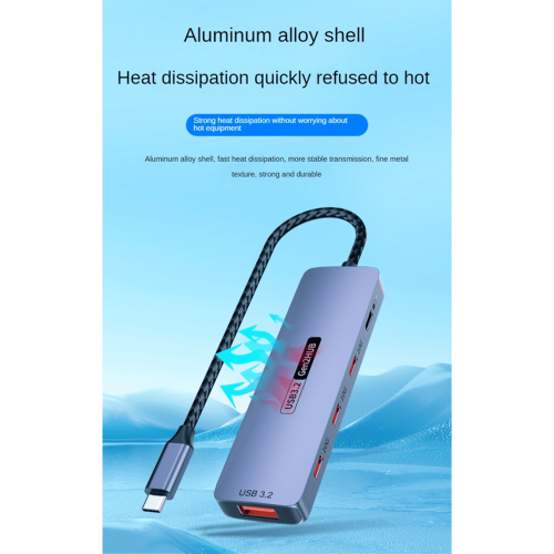 Διανομέας USB-C με 1 θύρα USB-A + 4 θύρες USB-C, 10Gbps και PD 100W 2