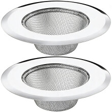 Roestvrijstalen gootsteenfilter met een diameter van 4,5 inch (11,4 cm), set van 2