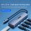 USB-C-hub med 1 USB-A + 4 USB-C-porter, 10 Gbps og 100 W PD 5