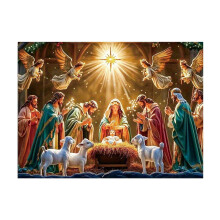 Striscione natalizio a baldacchino stellato in velluto color pesca, resistente e durevole, per decorazioni natalizie in chiesa, a casa e per feste,