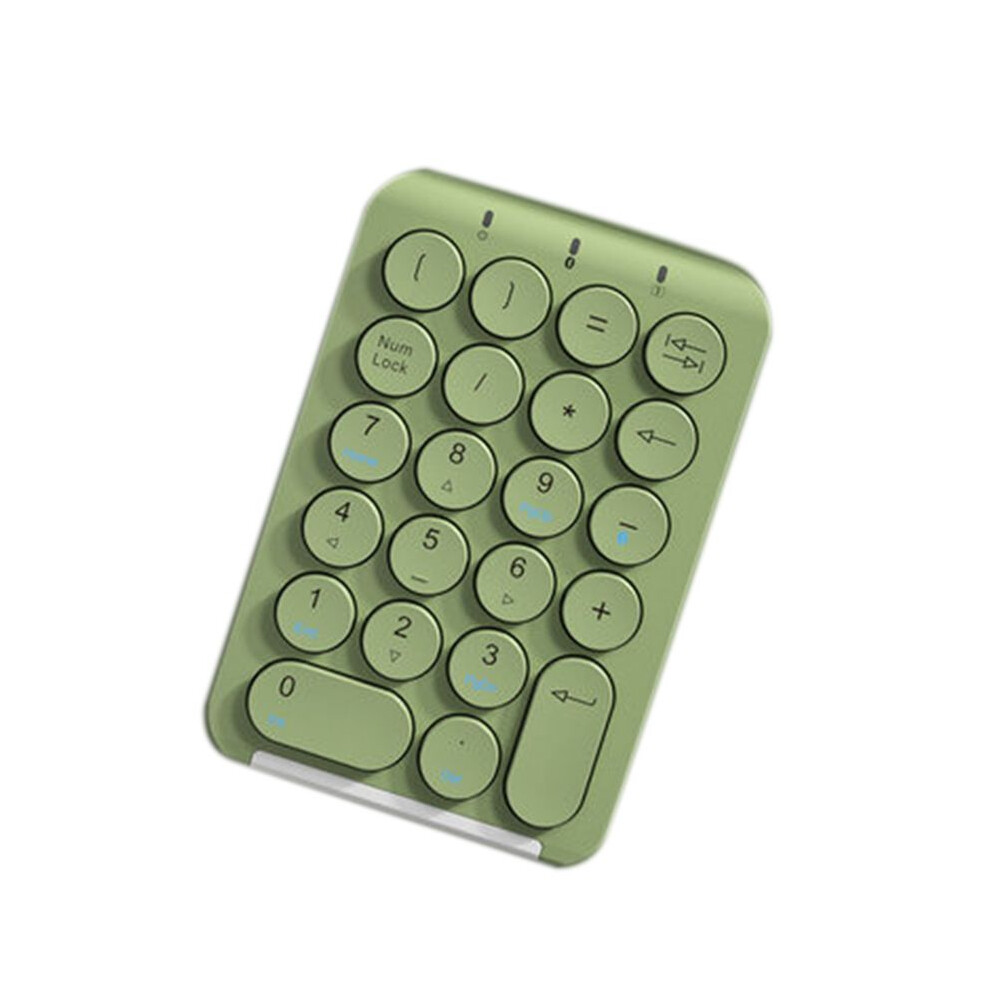 Wireless Number Pad Numeric Keypad Round Keycaps Numpad 22 Keys Rechargeable Number Keyboard(Green) Green 4713418306065