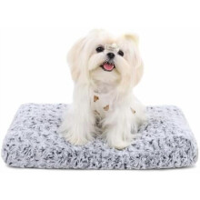 Deluxe Plush Dog Crate Bed 35" x 23" Anti-Slip Washable