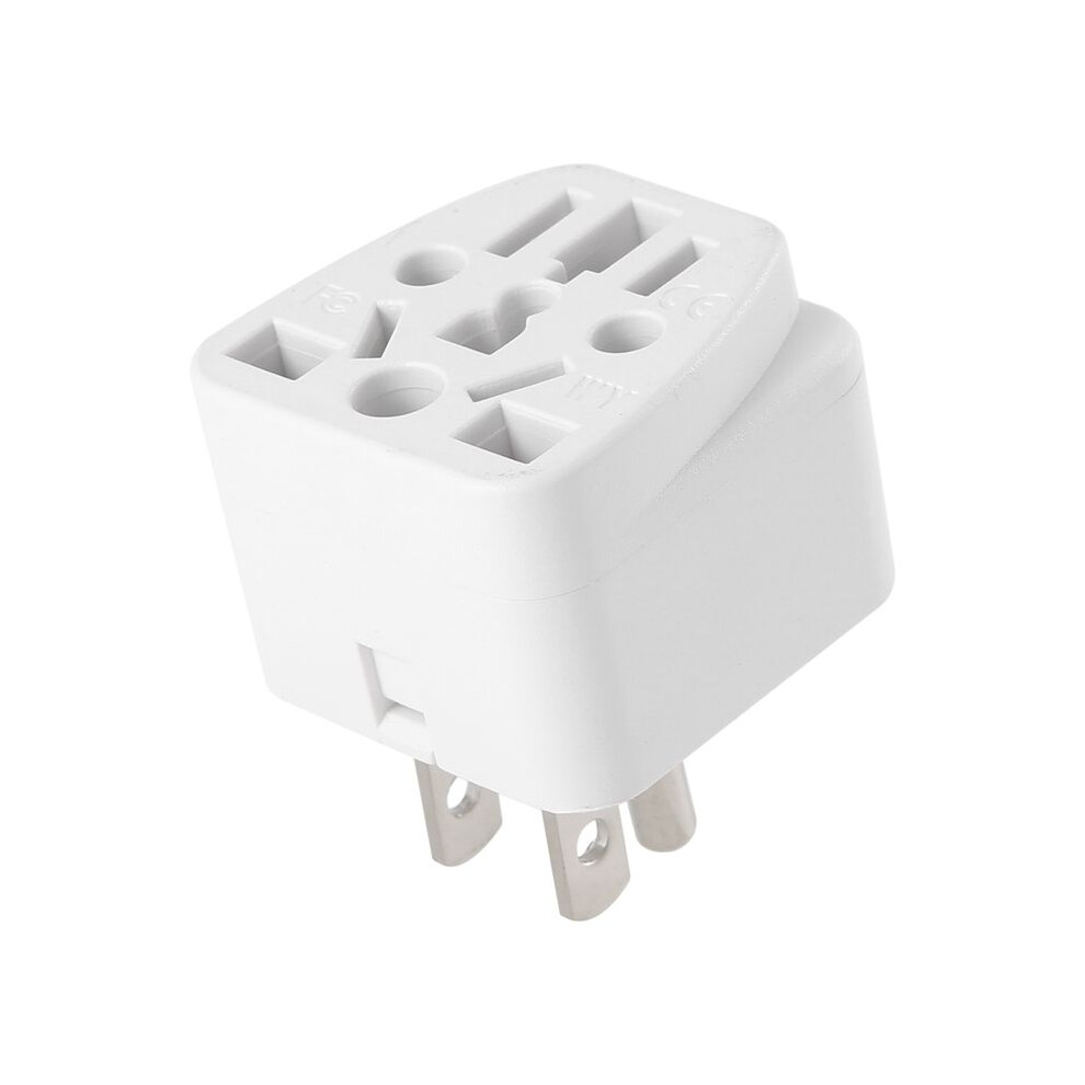 Us Travel Plug Adapter Eu/Uk/Au/In/Cn/Jp/Asia/Italy/Brazil To Usa (Type B), 3 Prong Usa Plug, Charger Converter White 6133495342646