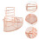Θήκη για πινέλα μακιγιάζ Rose Gold, 1 σετ, 5,9 x 4,7 x 4,3 ίντσες 1