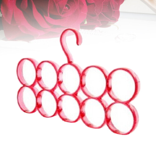 10-Ring Scarf Hanger – Plastic, 32 x 21 cm