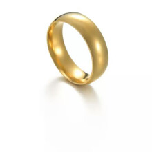 6 mm brede, effen trouwring voor mannen en vrouwen, paarringen, roestvrijstalen ringen /-goud-7