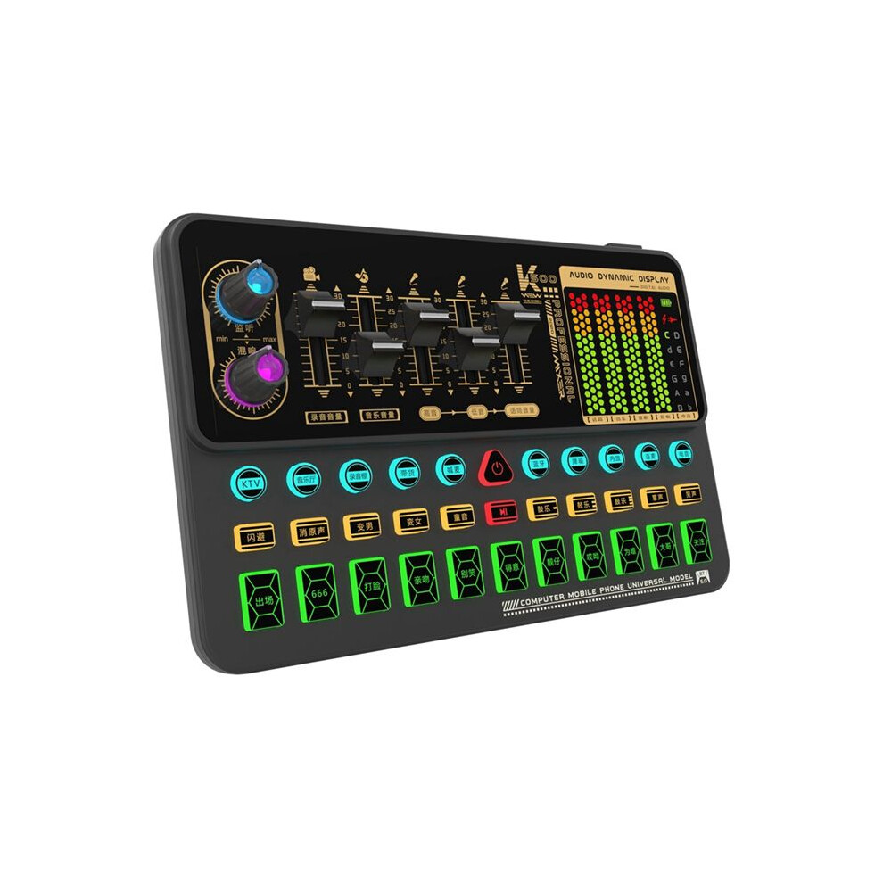 K500 Sound Effects Board, Mobile Phone Computer Live Sound Card, Microphone Voice Changer Sound Card For Phone/Computer 6032770328569