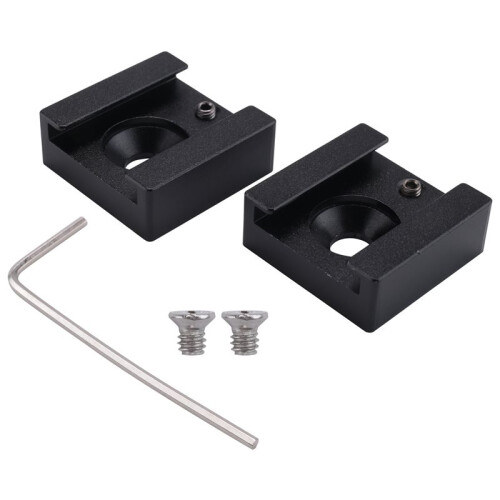 Cold Shoe Mount Aluminum Adapter Bracket Hot Shoe with 1/4 Thread for Camera Cage Flash Shoe Mount(2 PCS) 1