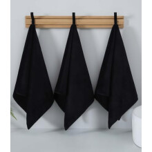 Schwarze Mikrofaser-Handtücher, 34,8 x 74,9 cm, 4er-Pack
