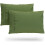 Bamboe Rayon Kussensloop Set 2 stuks Standaard Queen Saliegroen 1