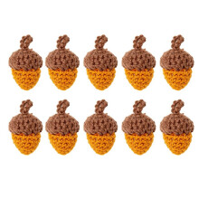 10 Unidades de Fio Artesanal de Crochê Pinhas Bolotas para Chaveiro DIY Bolsa Pingente AcessóRios de Roupas