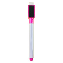 Whiteboard Markers with Eraser & Magnet, Low-Odor Washable, Compatible with Whiteboards, Glass, Refrigerators (1 Pc, Pink)