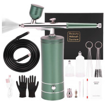 Set Aerografo Aggiornato con Compressore D'Aria Set Aerografo Automatico Senza Fili Aerografo Ricaricabile Portatile per Trucco A