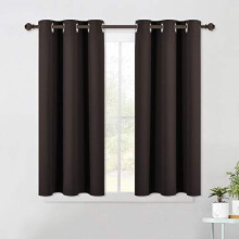 Blackout Curtain Panels Grommet Top 34x60 in Toffee Brown