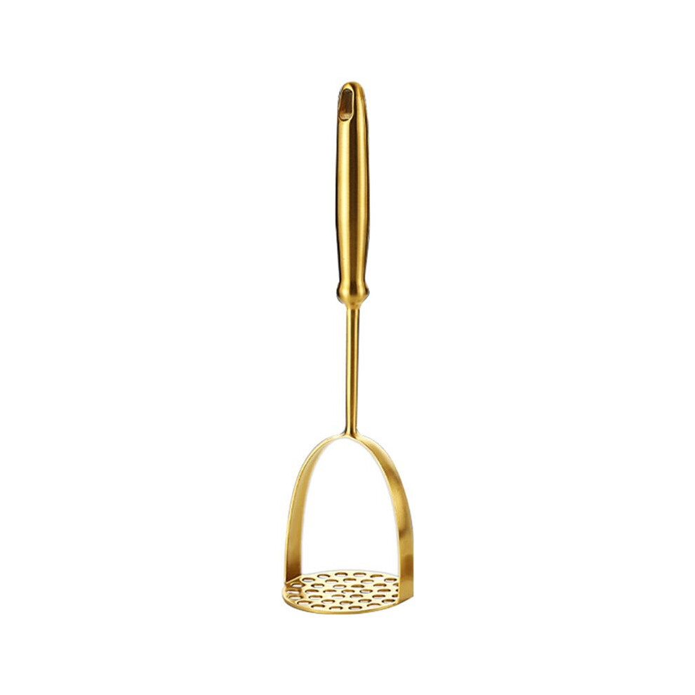 Stainless Steel Potato Masher Household Potato Press Manual Multifunctional Masher Masher Gold