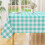 Rectangle Vinyl Tablecloth with Flannel Back, 60x102 in, 1