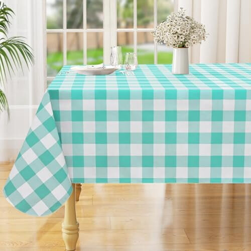 Rectangle Vinyl Tablecloth with Flannel Back, 60x102 in,