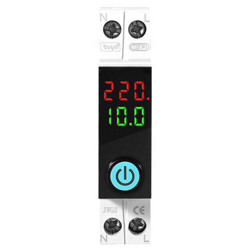 Wifi Circuit Breaker  Kwh Metering Timer Overvoltage and Undervoltage Protector 1-63A Power-Off Timer  B