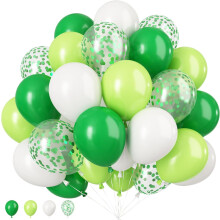 100 Stück rote/grüne/weiße Weihnachtsballons – Latex-Konfettiballons für Feiertage, Geburtstage, Silvester und Hochzeitsdekoration