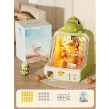 Jogo de Basquete de Mesa com Dinossauro - Arcade Eletrônico com Marcador de Pontos, Mini Bolas, Presente de Natal para Todas as Idades (Bateria, 1