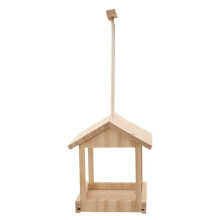 Wooden Hanging Birdhouse, Open Bird Feeder, Outdoor Rain Shelter, Patio Decoration.