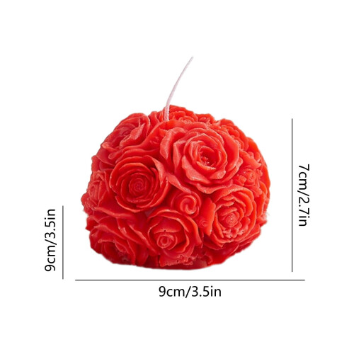 Κερί αρωματοθεραπείας Rose Ball, διακοσμητικό αρωματικό κερί για την ατμόσφαιρα της 2