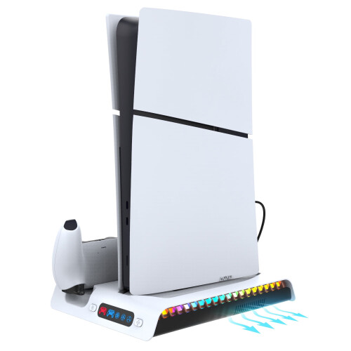 Πολυλειτουργική βάση φόρτισης RGB PS5/PS5Slim - Φορτιστής διπλού χειριστηρίου, βάση 2