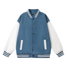 Herenjas, modieus, casual, slim fit, baseball, klassiek, college, herfstjas voor heren, blauw, maat 3XL