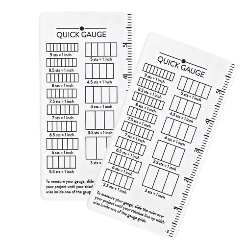 Quick Gauge Ruler for Knitting and Crochet, Precise Stitch Measurement Tool, 2-Pack 1