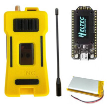 Heltec V4 Meshtastic WiFi LoRa 32 Dev-Board Case Set with 3000mAh Battery Soft Antenna ESP32 SX1262 Solar Powered BLE B