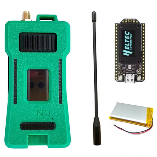Heltec V4 Meshtastic WiFi LoRa 32 Dev-Board Case Set with 3000mAh Battery Soft Antenna ESP32 SX1262 Solar Powered BLE C 1