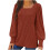 Blusas Lenago femininas plus size da moda, manga comprida, estilo pulôver, cor sólida. 1