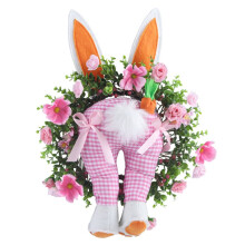 Easter Bunny Bottom Wreath Realistic, Reusable Decoration for Outdoor and Indoor Spaces