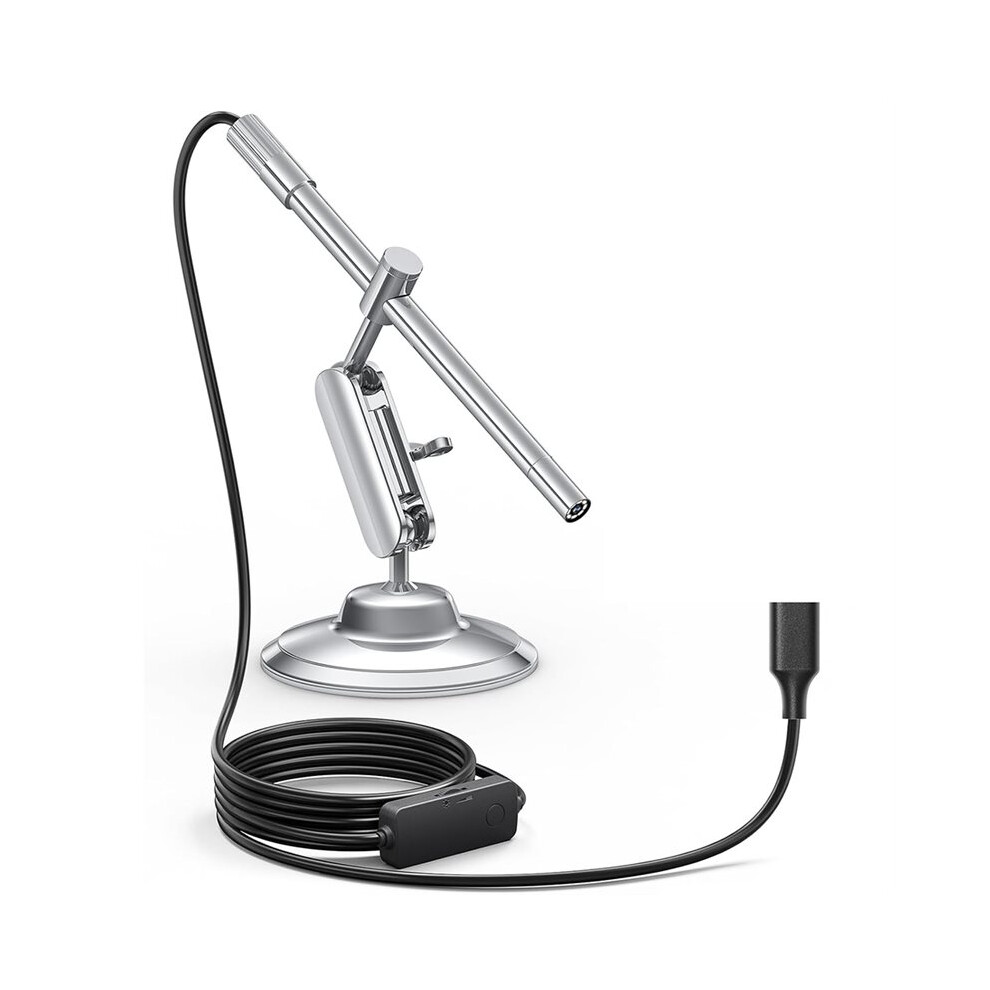 Usb-C Digital Microscope, 10X To 200X Magnification With 8 Led Lights, Handheld Rotating Metal Stand 4712036000829